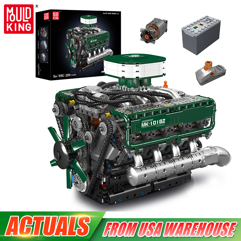 Mould King 10182 Teknik Motor  - Model Kit Engine incelemesi ve fiyatı