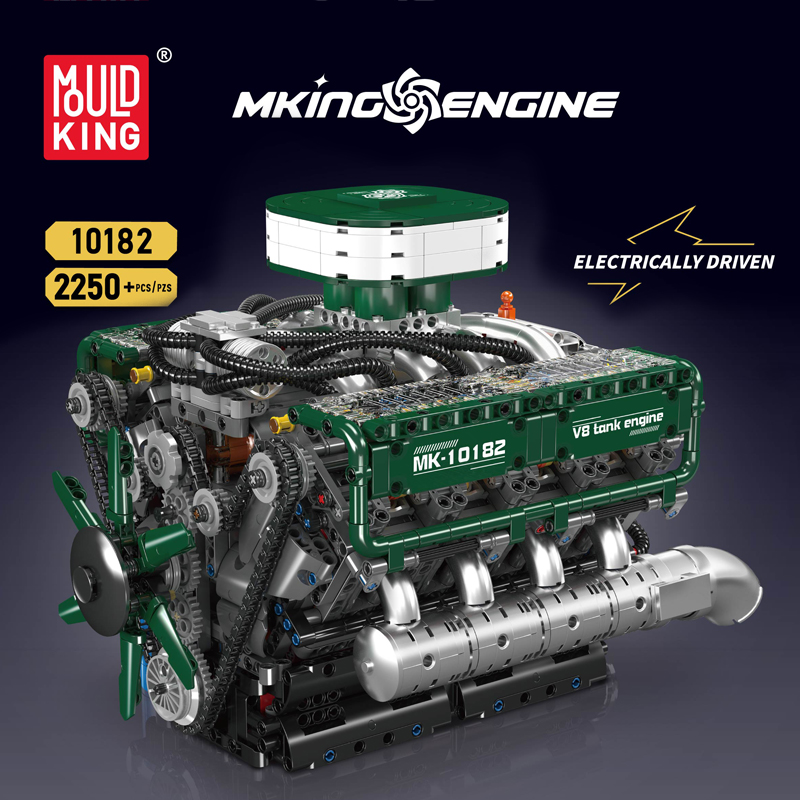 Mould King 10182 Teknik Motor  - Model Kit Engine incelemesi ve fiyatı