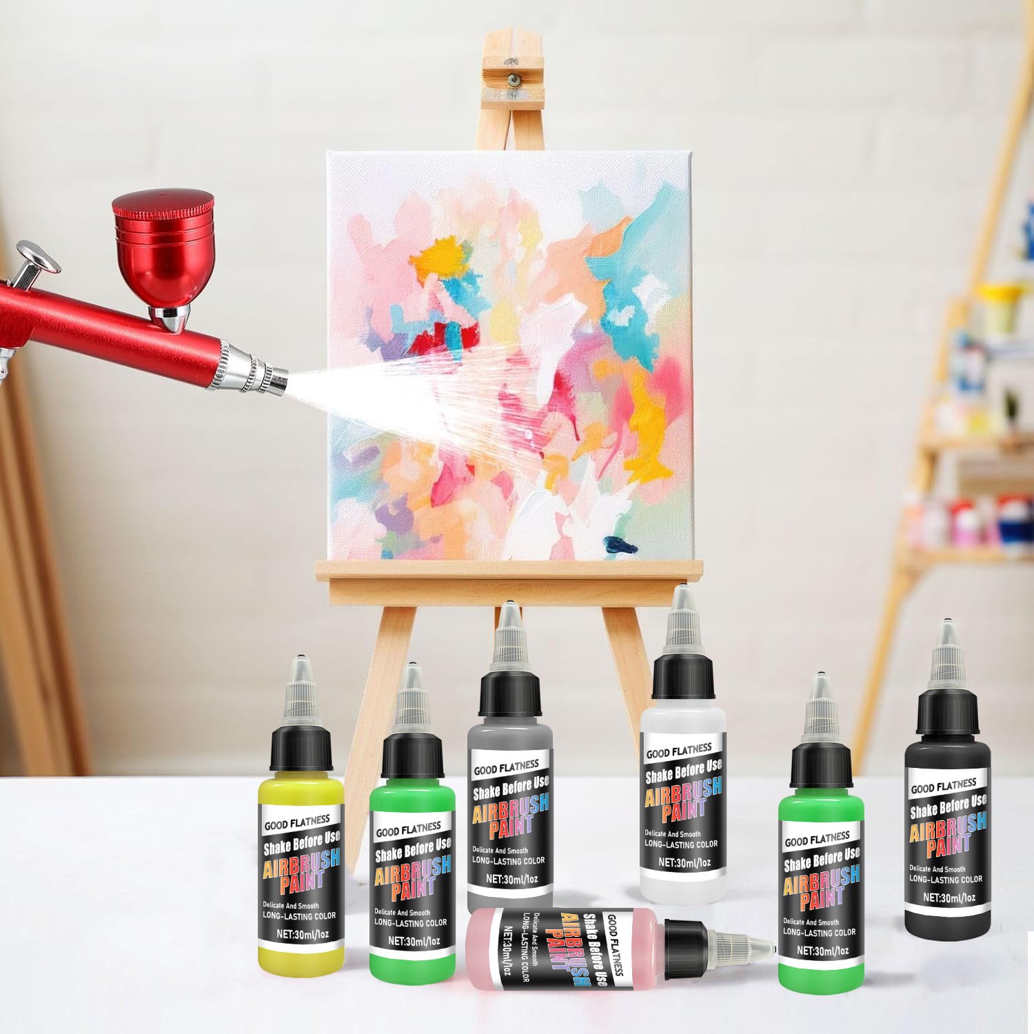 12 Renkli, 30 ml'lik Airbrush  - Paint Model Kit incelemesi ve fiyatı